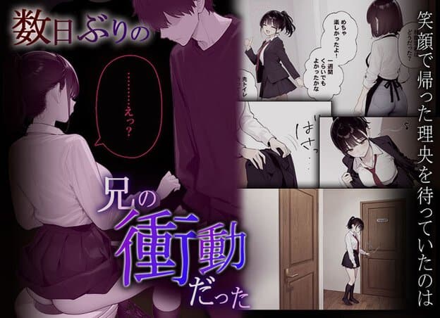 制服姿の理央がトイレの前に立ち、数日ぶりの兄の衝動だったと書かれる